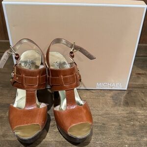 Michael Kors Brown Leather Heels
